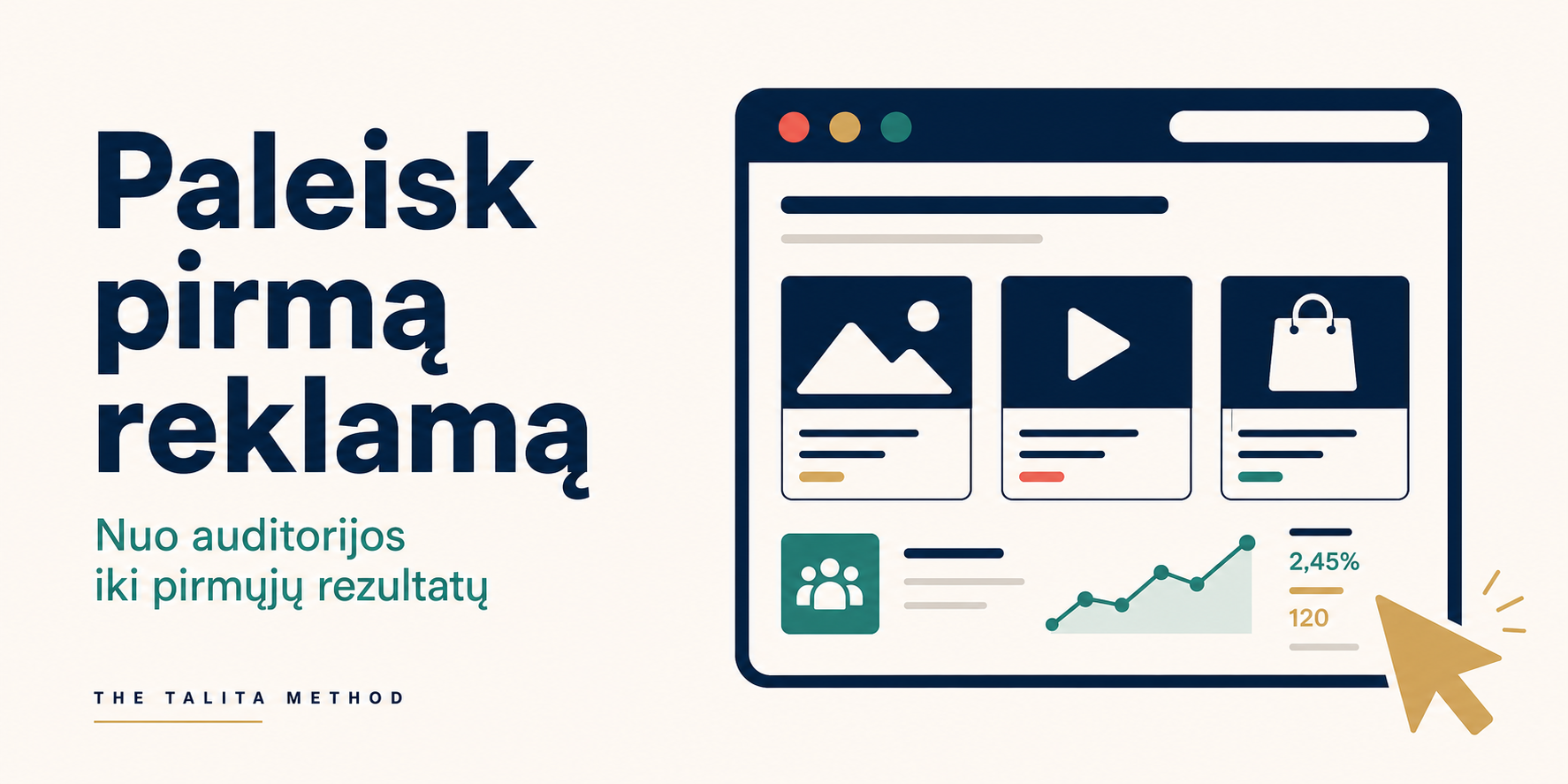 Paleisk pirmą reklamą