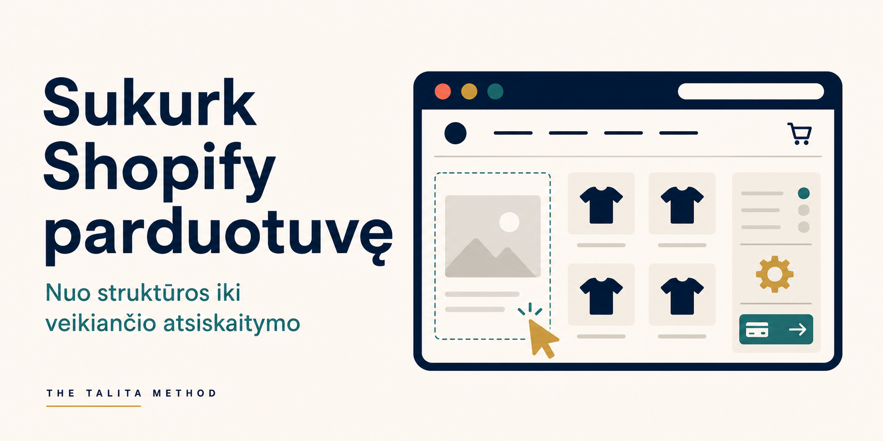 Sukurk shopify parduotuvę
